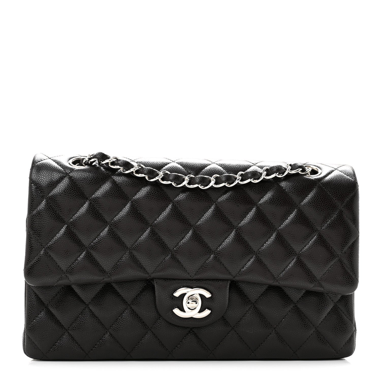 Chanel Caviar Quilted Medium Double Flap Brown