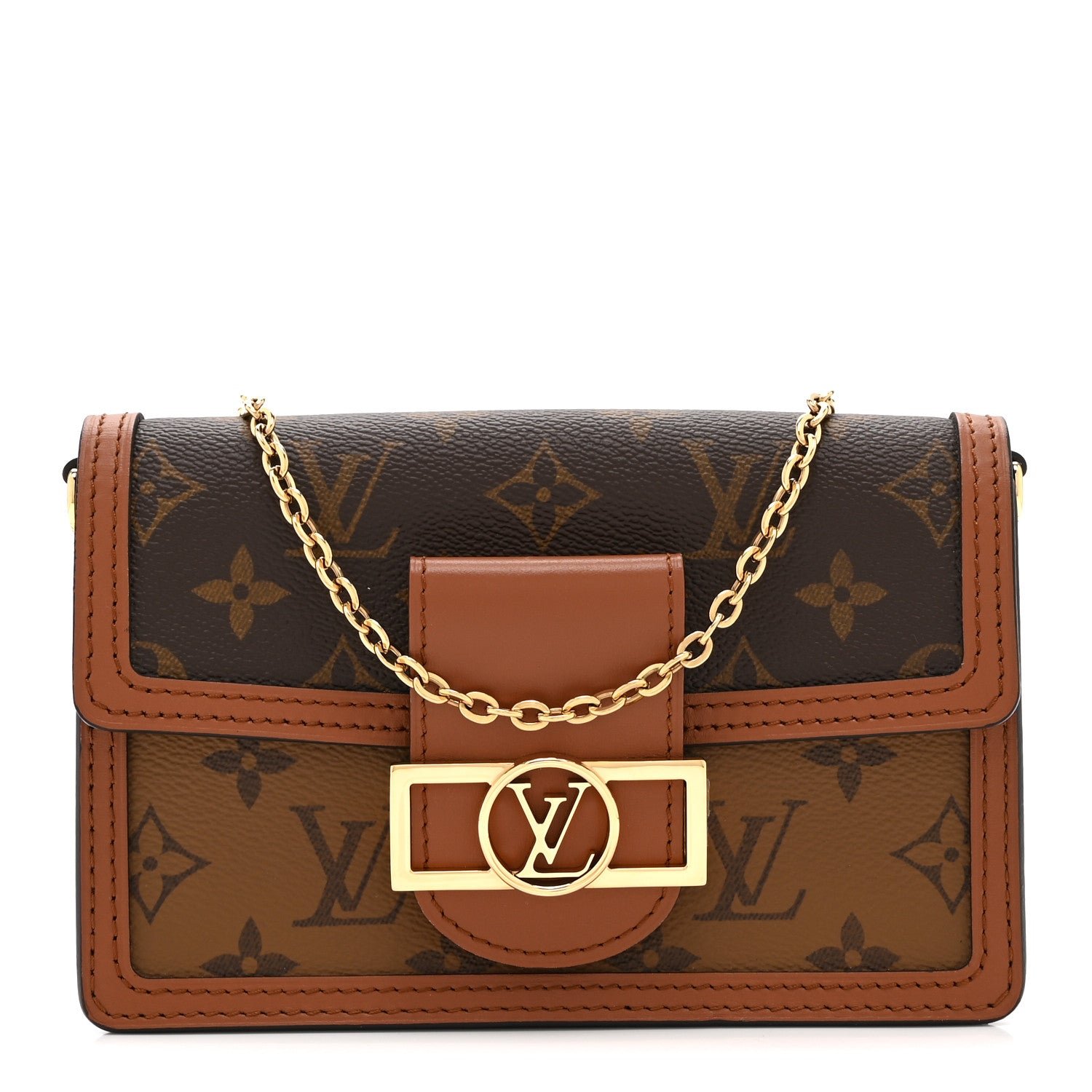 Louis Vuitton Louis Vuitton Reverse Monogram Dauphine Chain Wallet