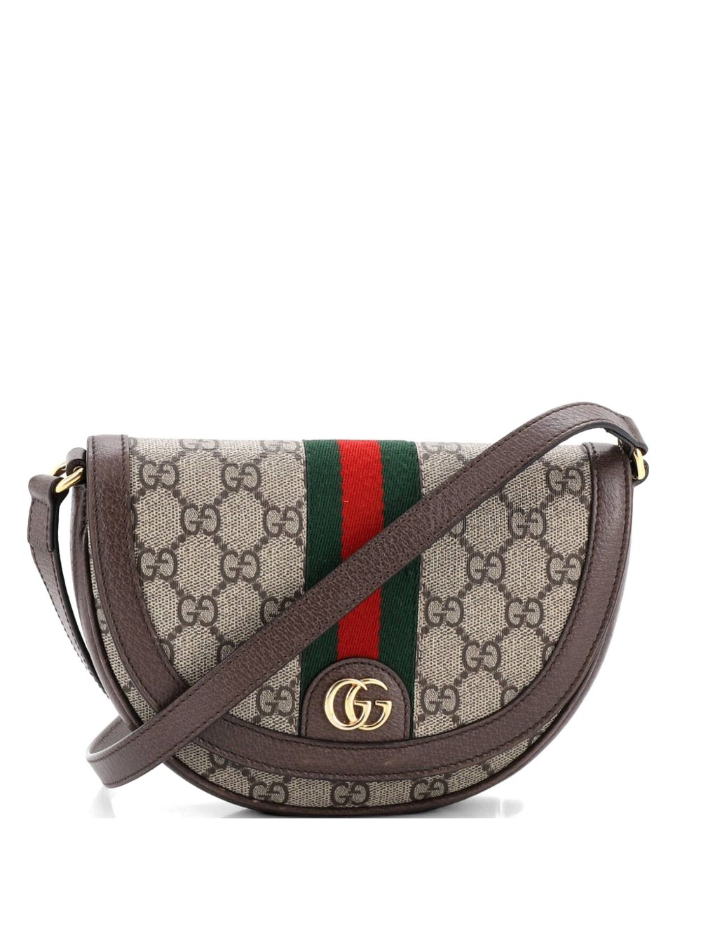 Ophidia Curved Flap Shoulder Bag GG Coated Canvas Mini crossbody bag