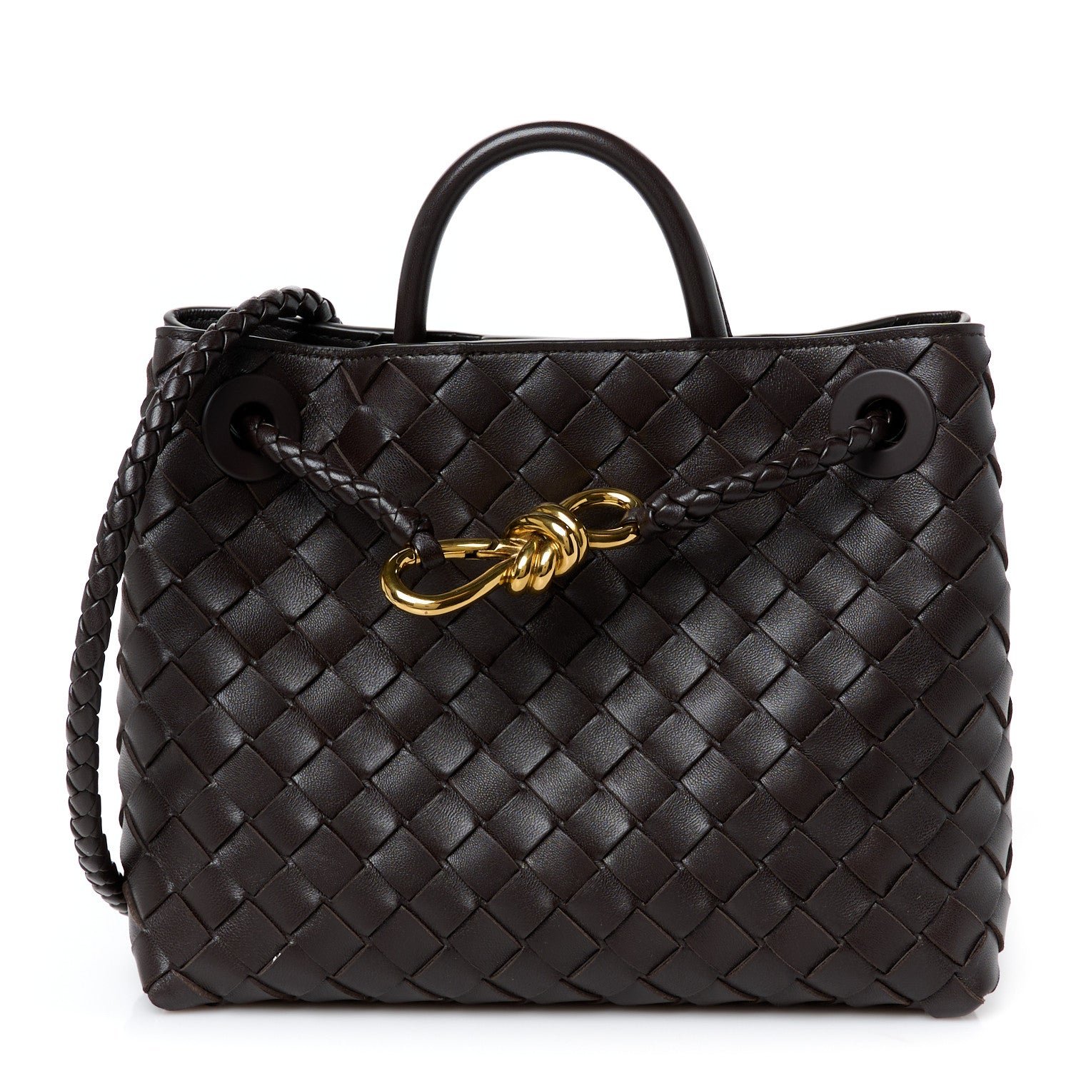 Bottega Veneta Nappa Intrecciato Small Andiamo Shoulder Bag Fondant