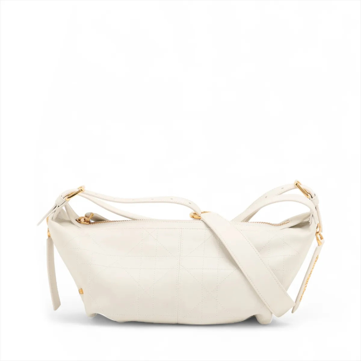 Christian Dior Macrocanage D Journey Small Leather Shoulder bag White