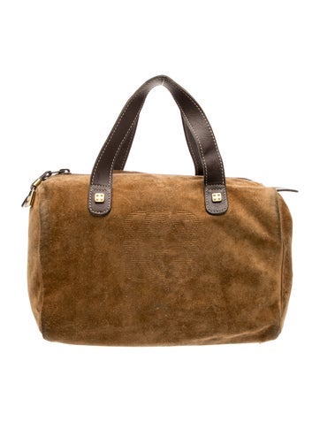 Suede Top Handle Bag Vintage
