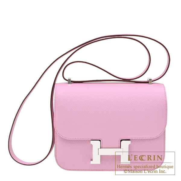 Hermes Constance 3 mini Mirror Mauve sylvestre Epsom leather Silver hardware