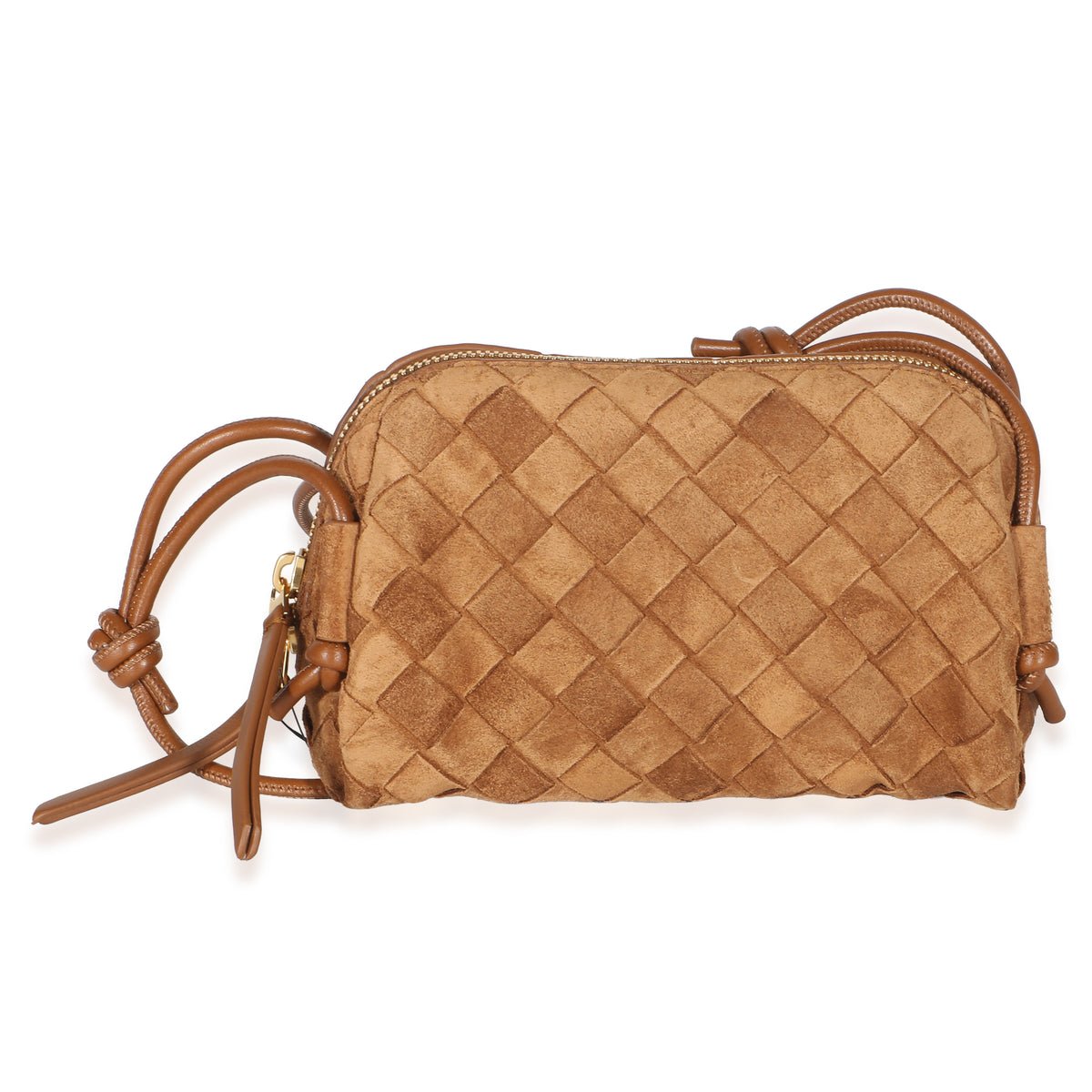 Amber Suede Intrecciato Mini Concert Pouch