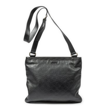 Leather Large Square Zip Messenger