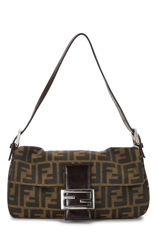 Brown Zucca Canvas Baguette