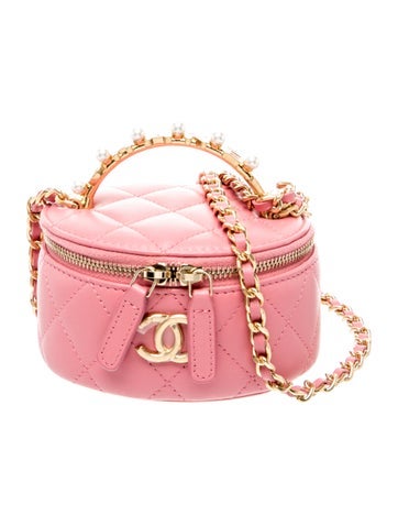 Mini Pearl Top Handle Vanity Case