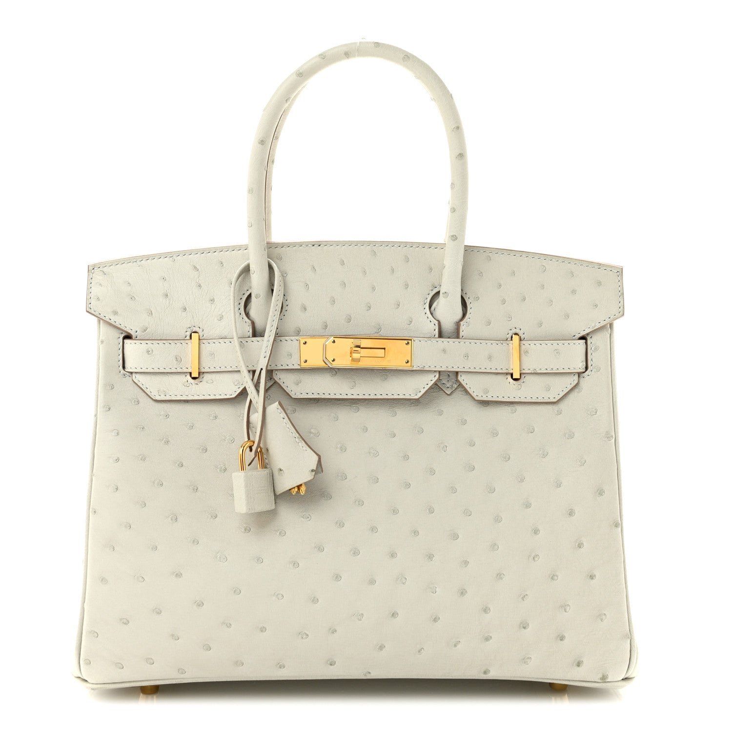 Hermes Ostrich Birkin 30 Gris Perle