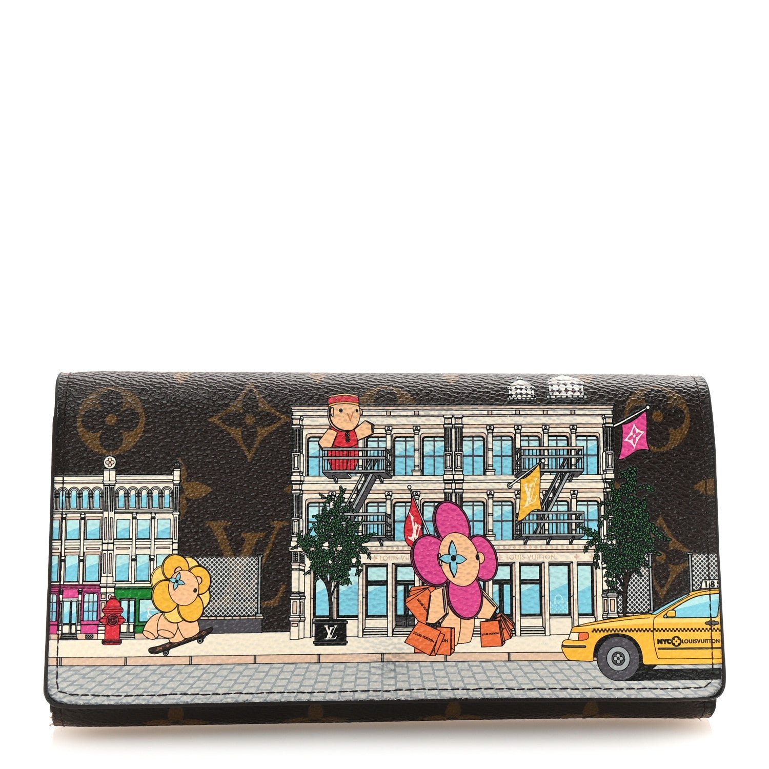 Louis Vuitton Monogram 2022 Christmas Animation Sarah Wallet Yellow