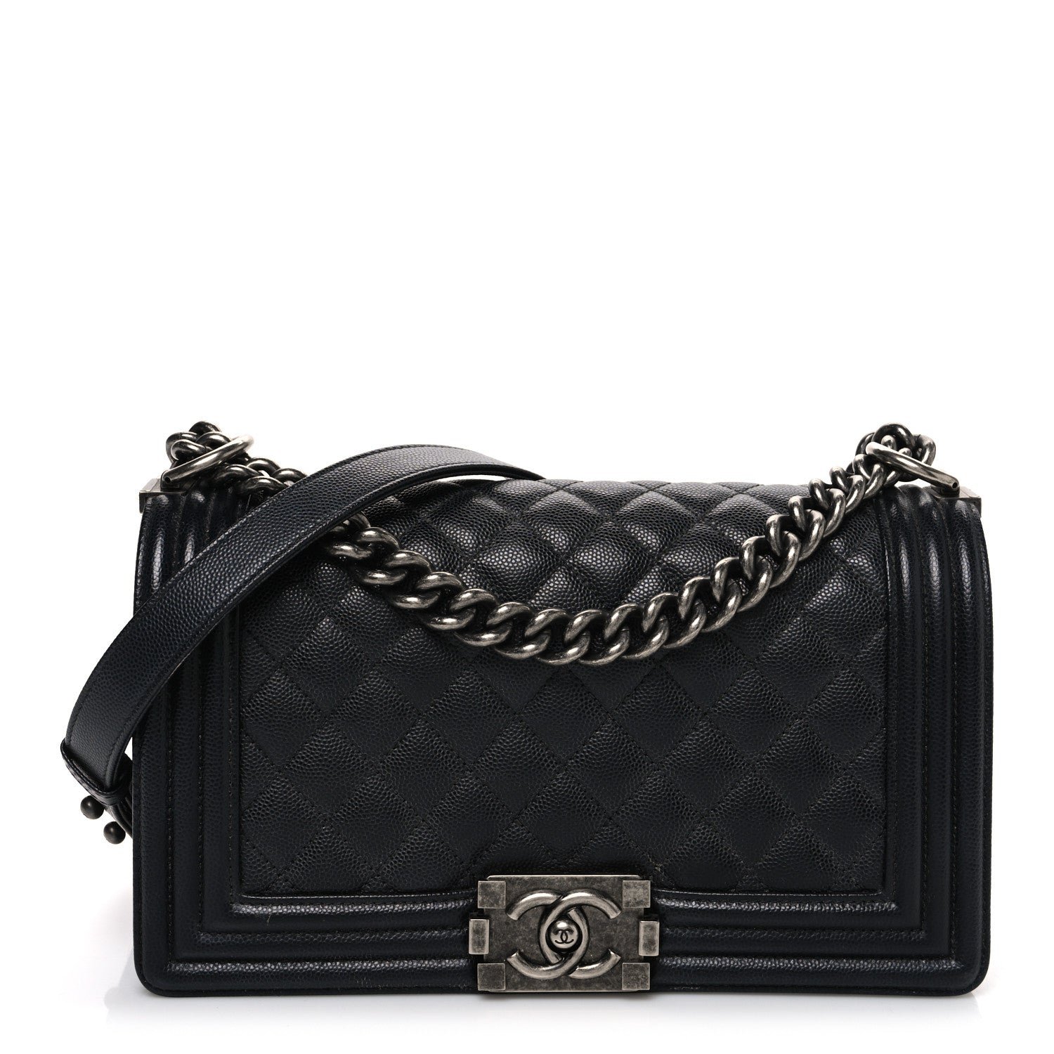 Chanel Caviar Quilted Medium Boy Flap Black