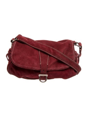 Prada Enameled Metal Triangle Shoulder Bag