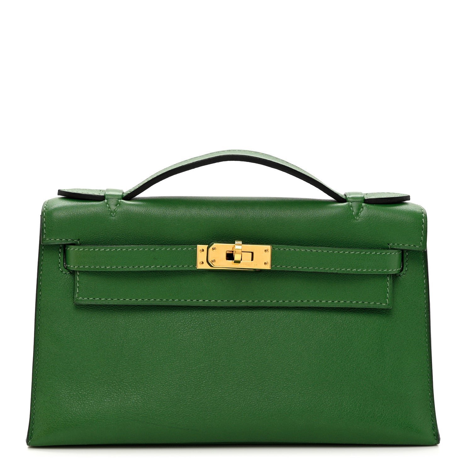 Hermes Swift Kelly Pochette Clutch Vert Bengale