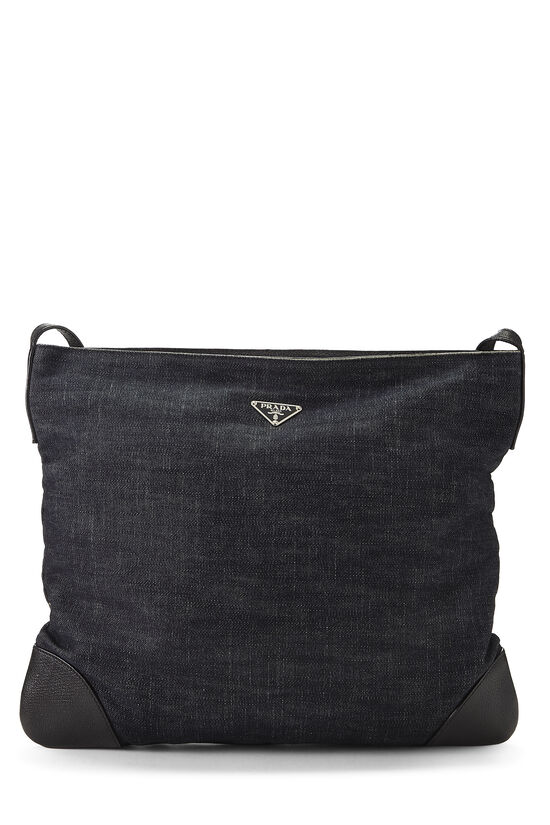 Prada Navy Denim Shoulder Bag
