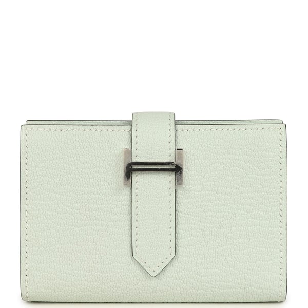 Hermes Hermes Bearn Mini Wallet Vert Peppermint Chevre Mysore Palladium Hardware