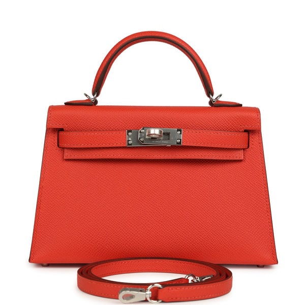 Hermes Hermes Kelly Sellier  20 Capucine Epsom Palladium Hardware