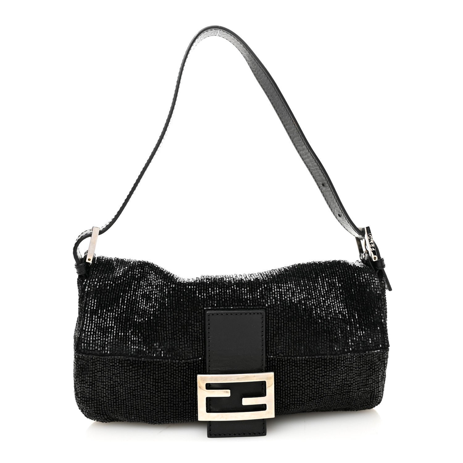 Fendi Beaded Baguette Black