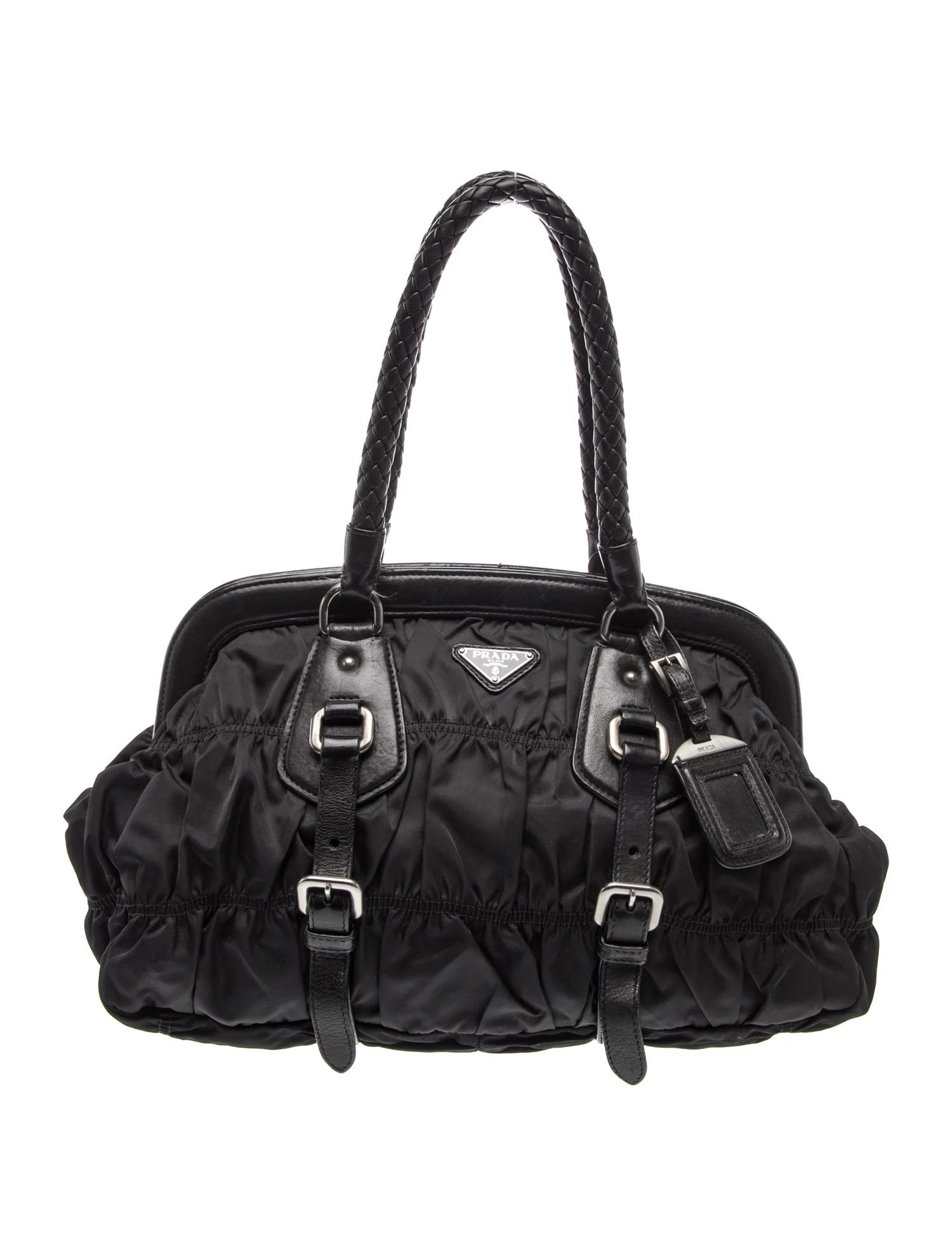 Tessuto Nylon Top Handle Bag
