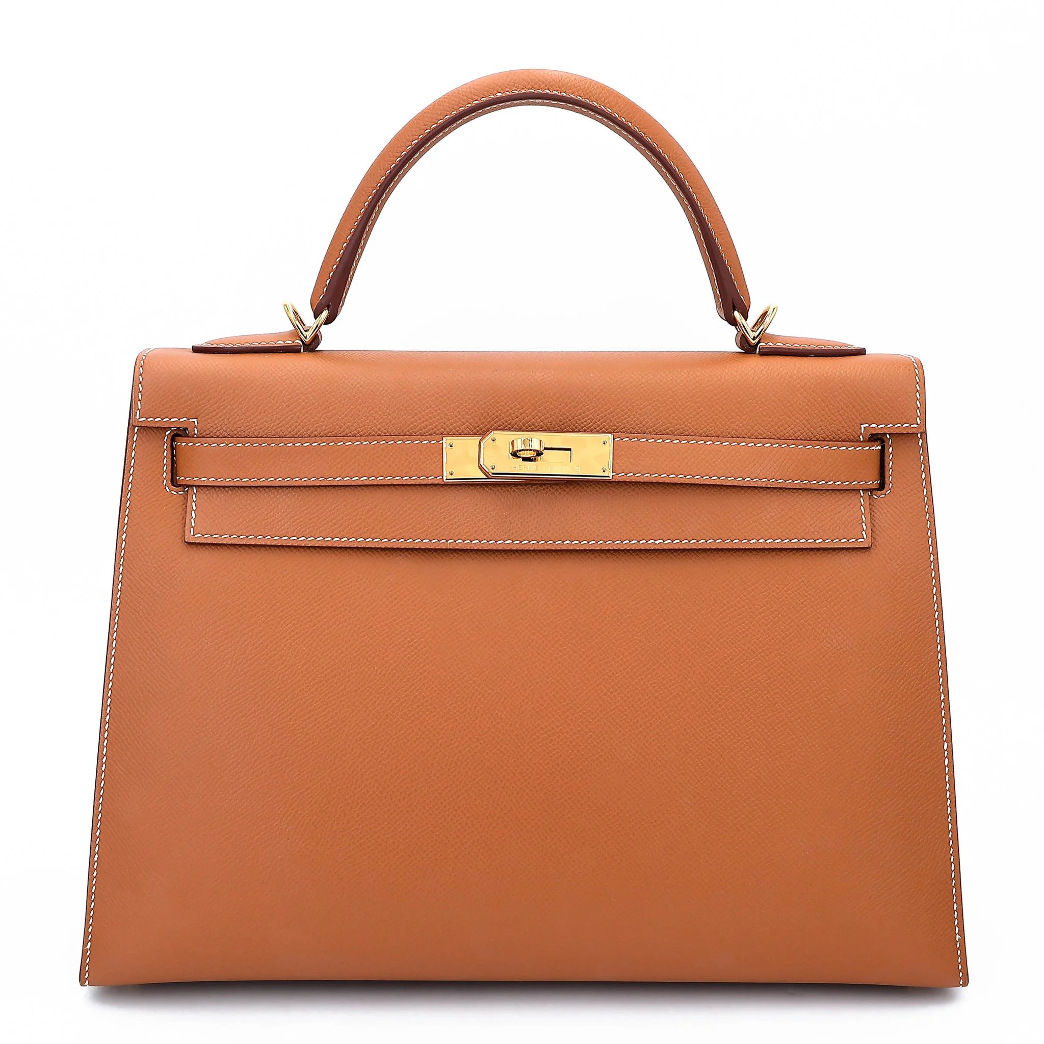 Very Good ( Rank A) HERMÈS Kelly 32 Sellier Gold (37) Epsom Gold hardware B (2023)