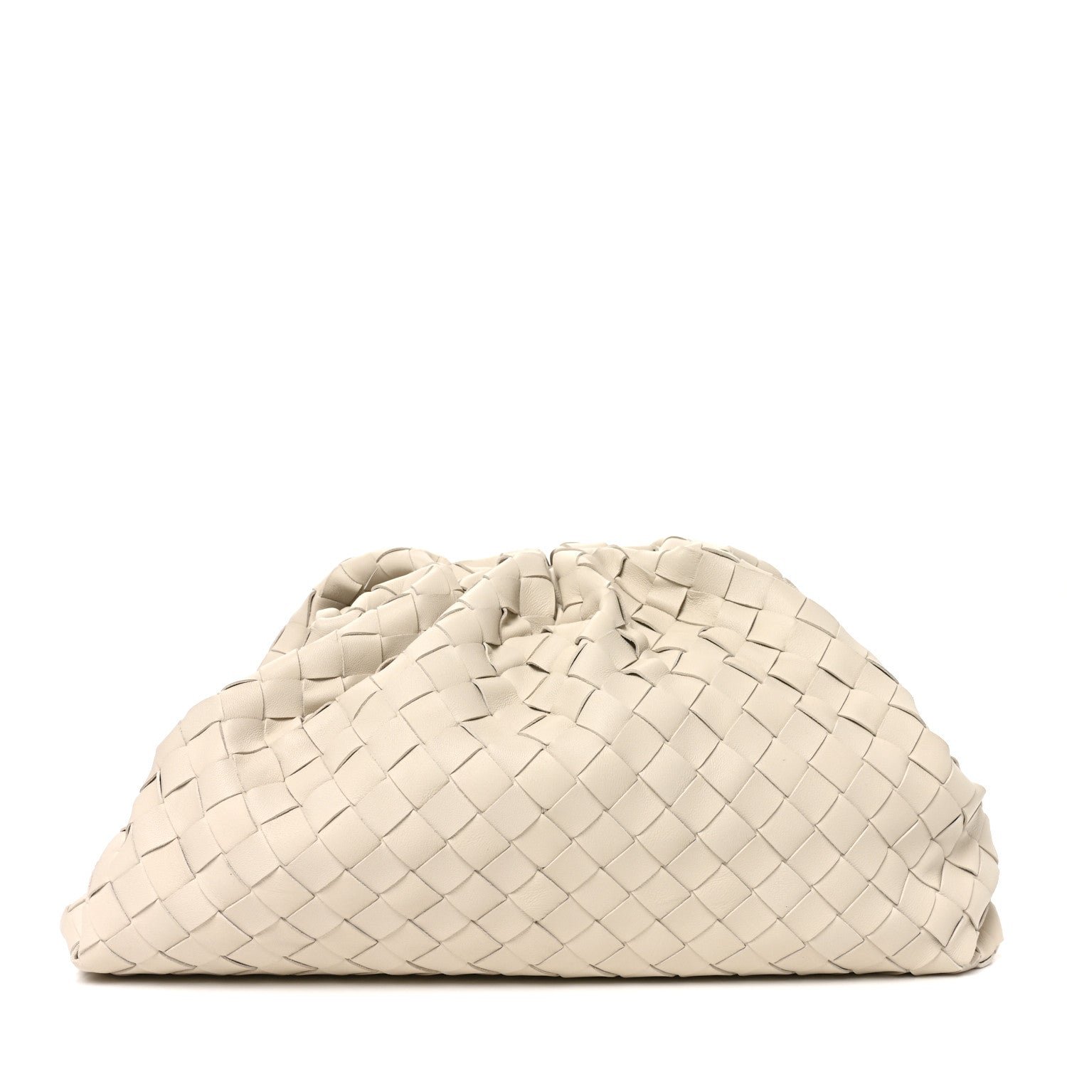 Bottega Veneta Nappa Maxi Intrecciato The Pouch Oversized Clutch Plaster