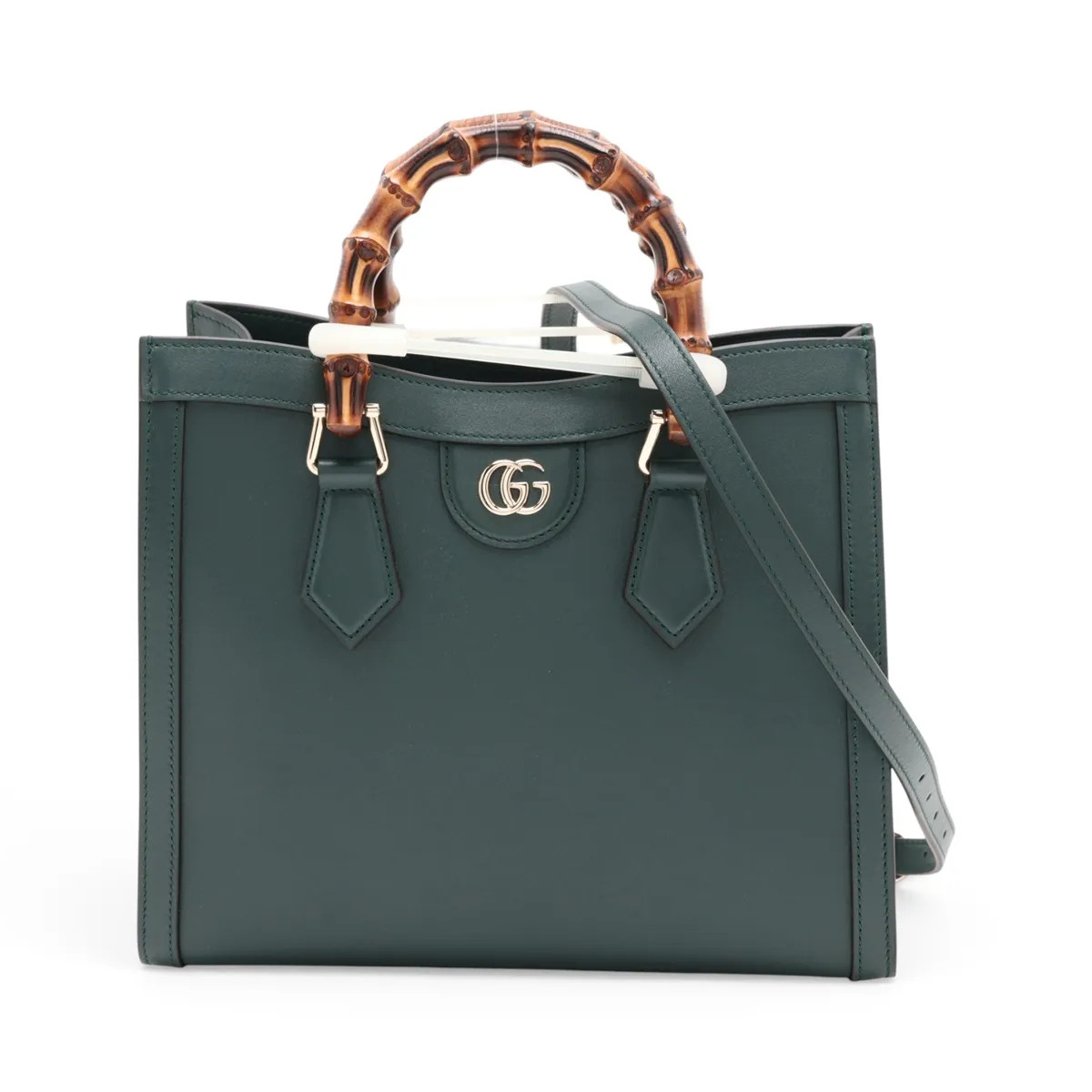 Gucci Bamboo Diana 853226 Leather Hand bag Green