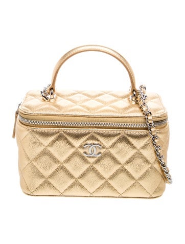Metallic Caviar Vanity Bag w/Tags