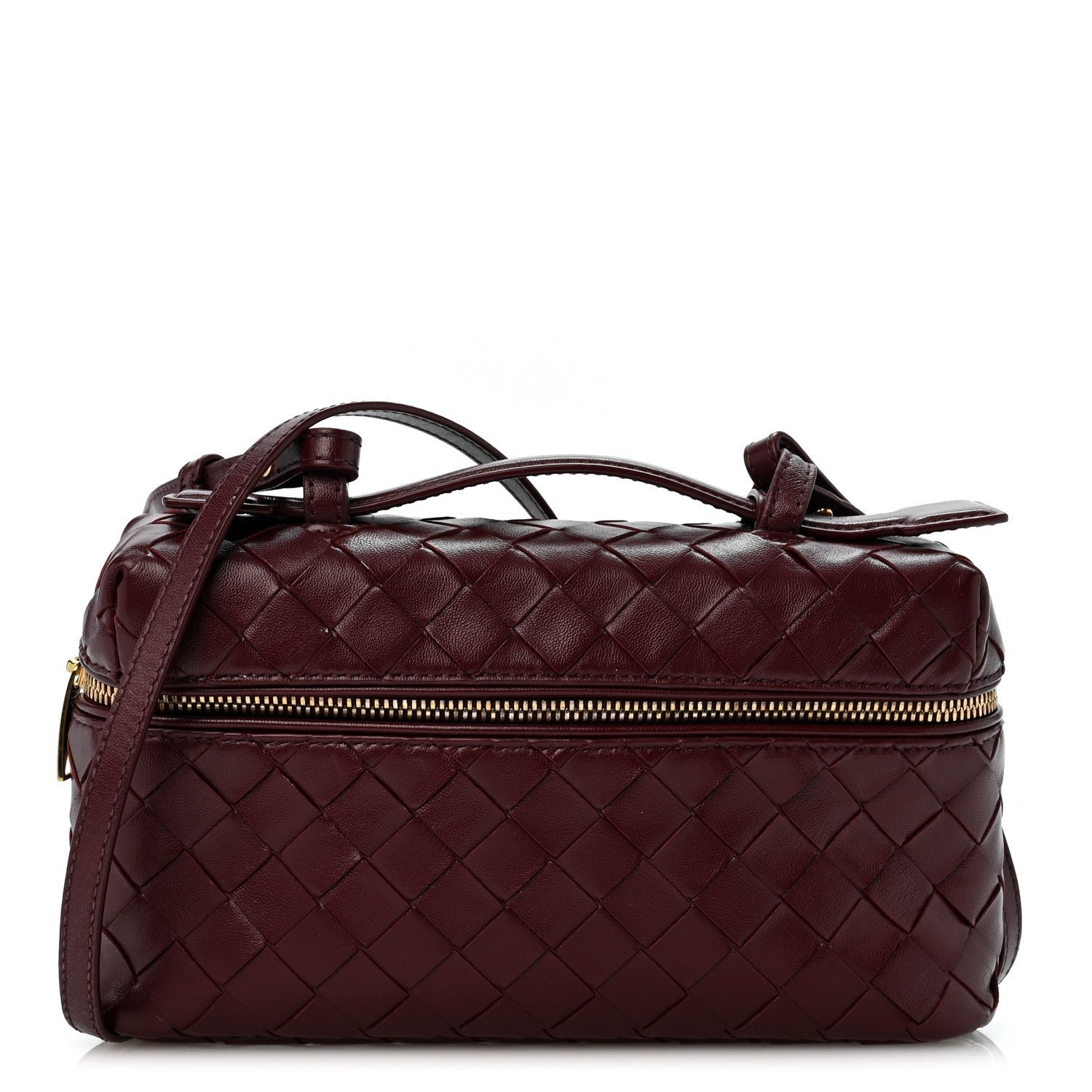Bottega Veneta Nappa Intrecciato Bang Bang Vanity Case Barolo