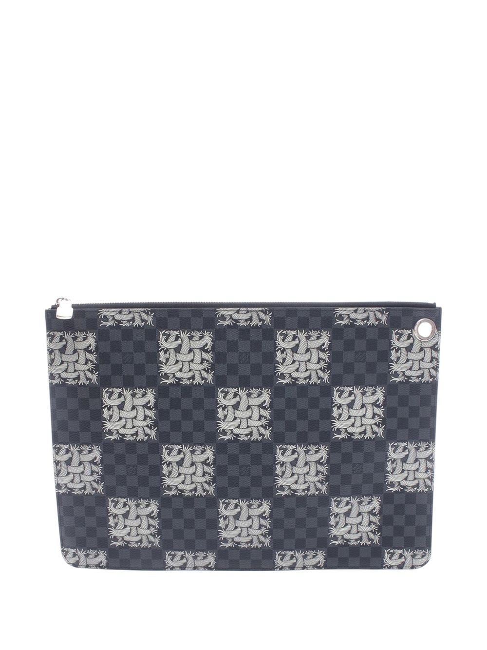2015 Christopher Nemeth Damier Graphite Rope Pochette Voyage GM clutch bag