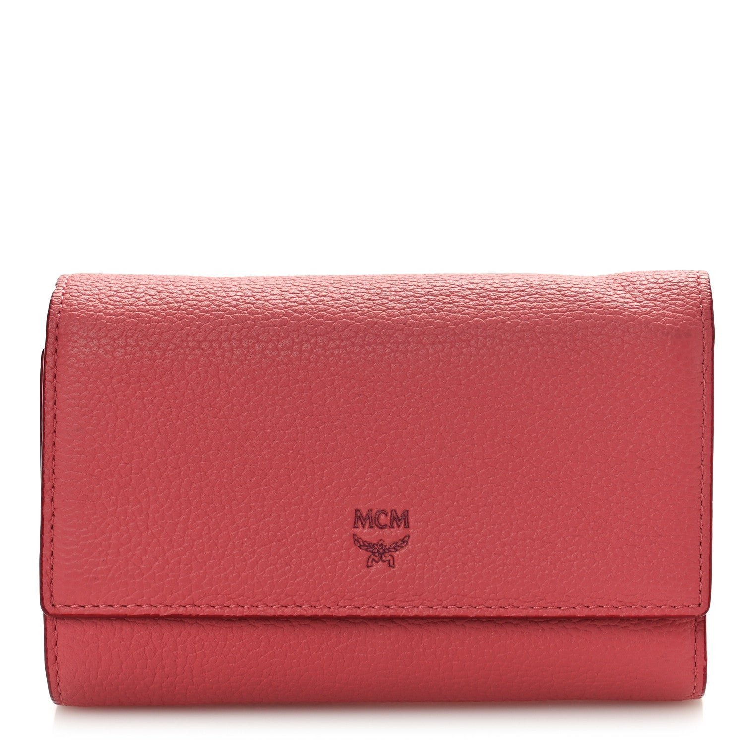 MCM Grained Calfskin Wallet Pink