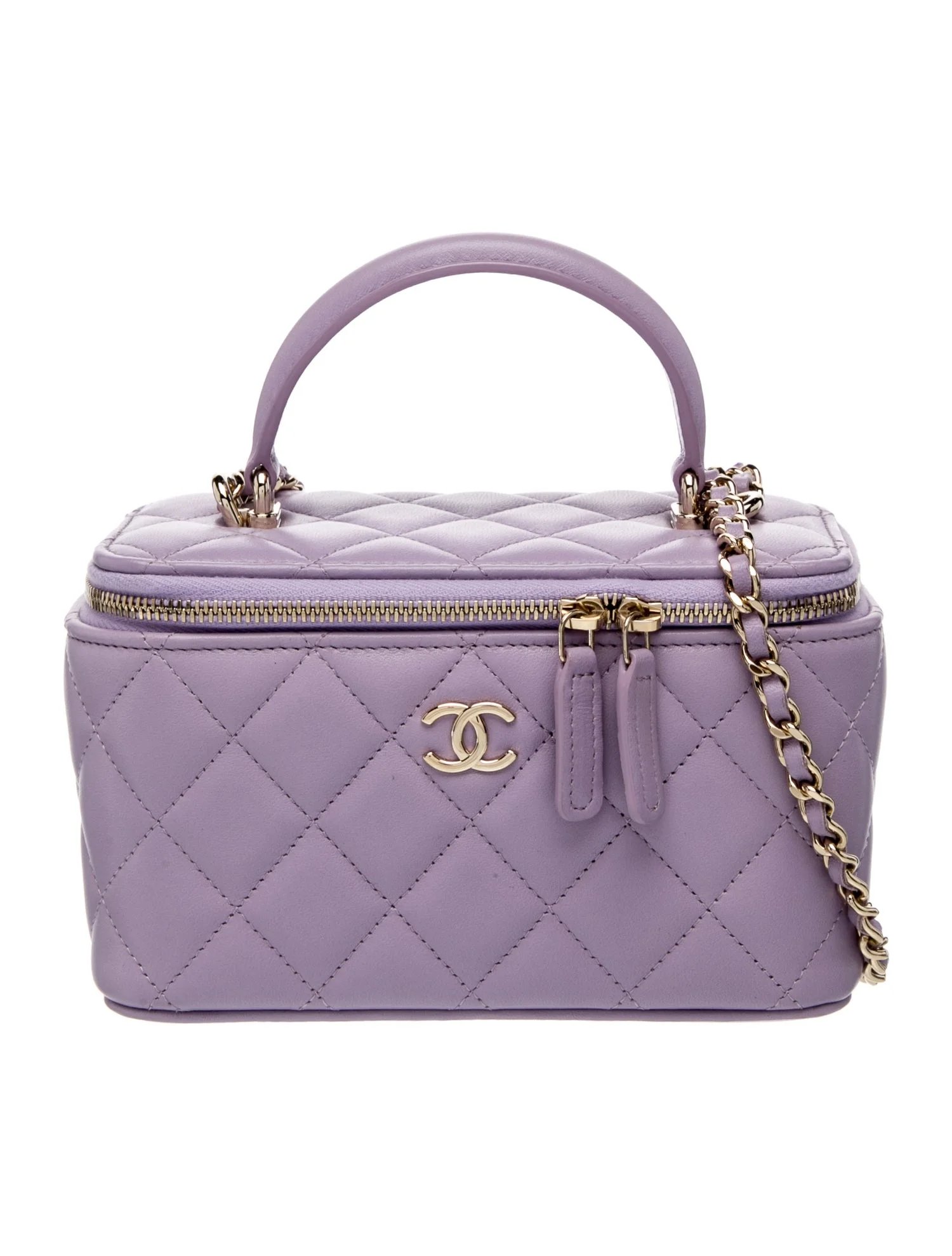 Small Top Handle Vanity Case w/ Chain