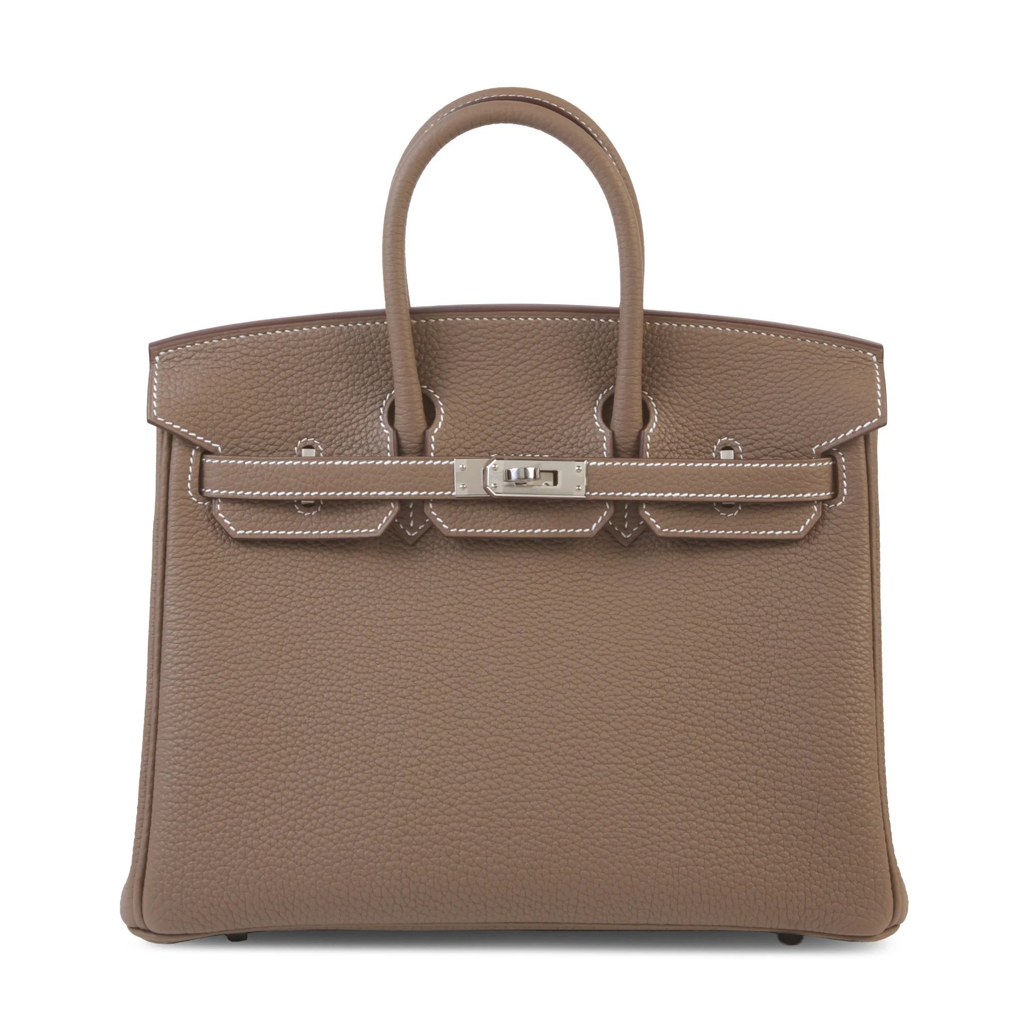 Unused ( Rank NS ) HERMÈS Birkin 25 Etoupe (18) Togo Palladium hardware G (2026)