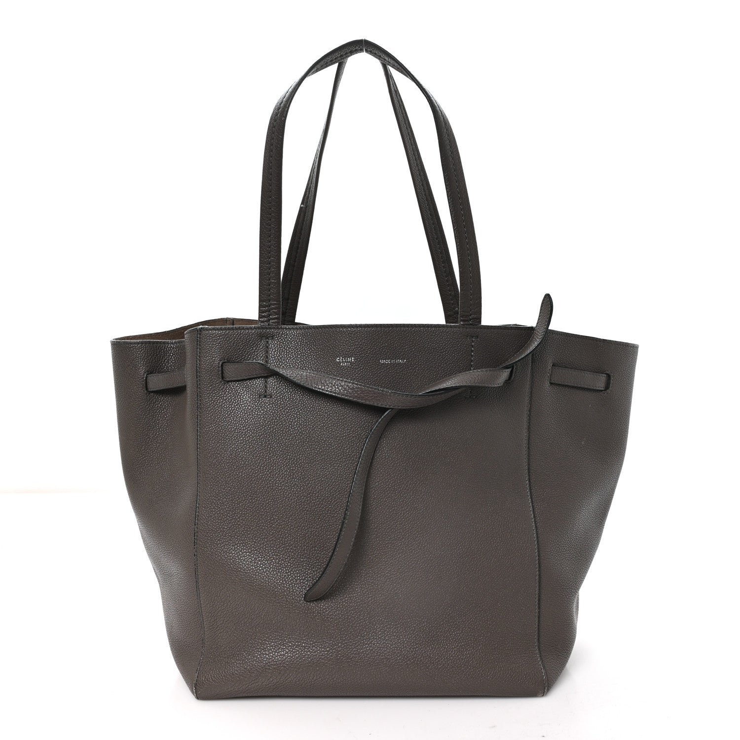 Celine Soft Grained Calfskin Small Belt Cabas Phantom Taupe