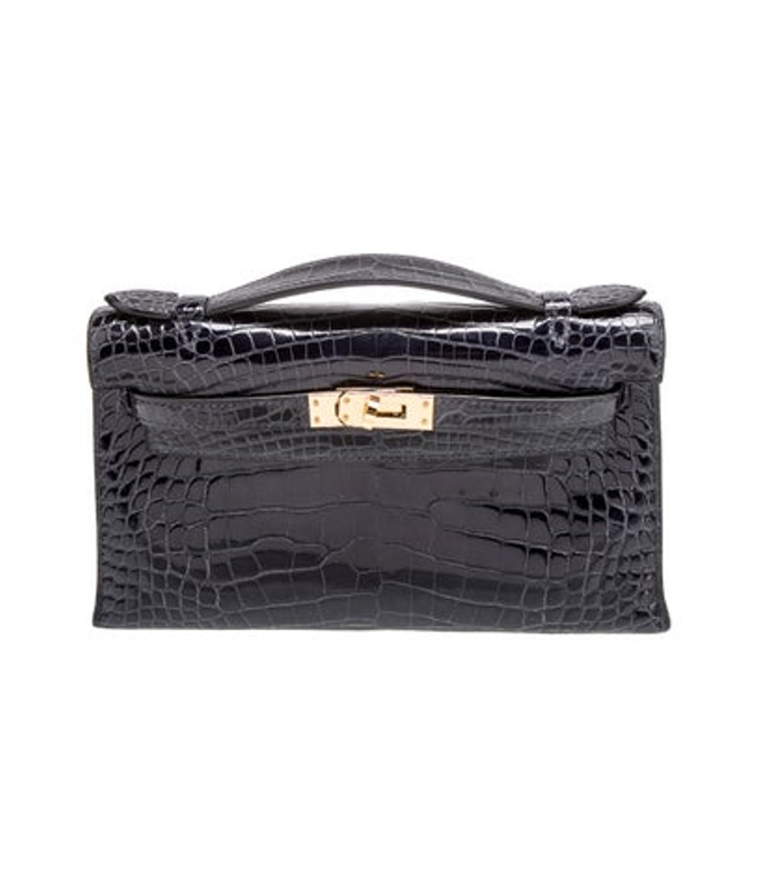 Hermes 2017 Shiny Alligator Kelly Pochette