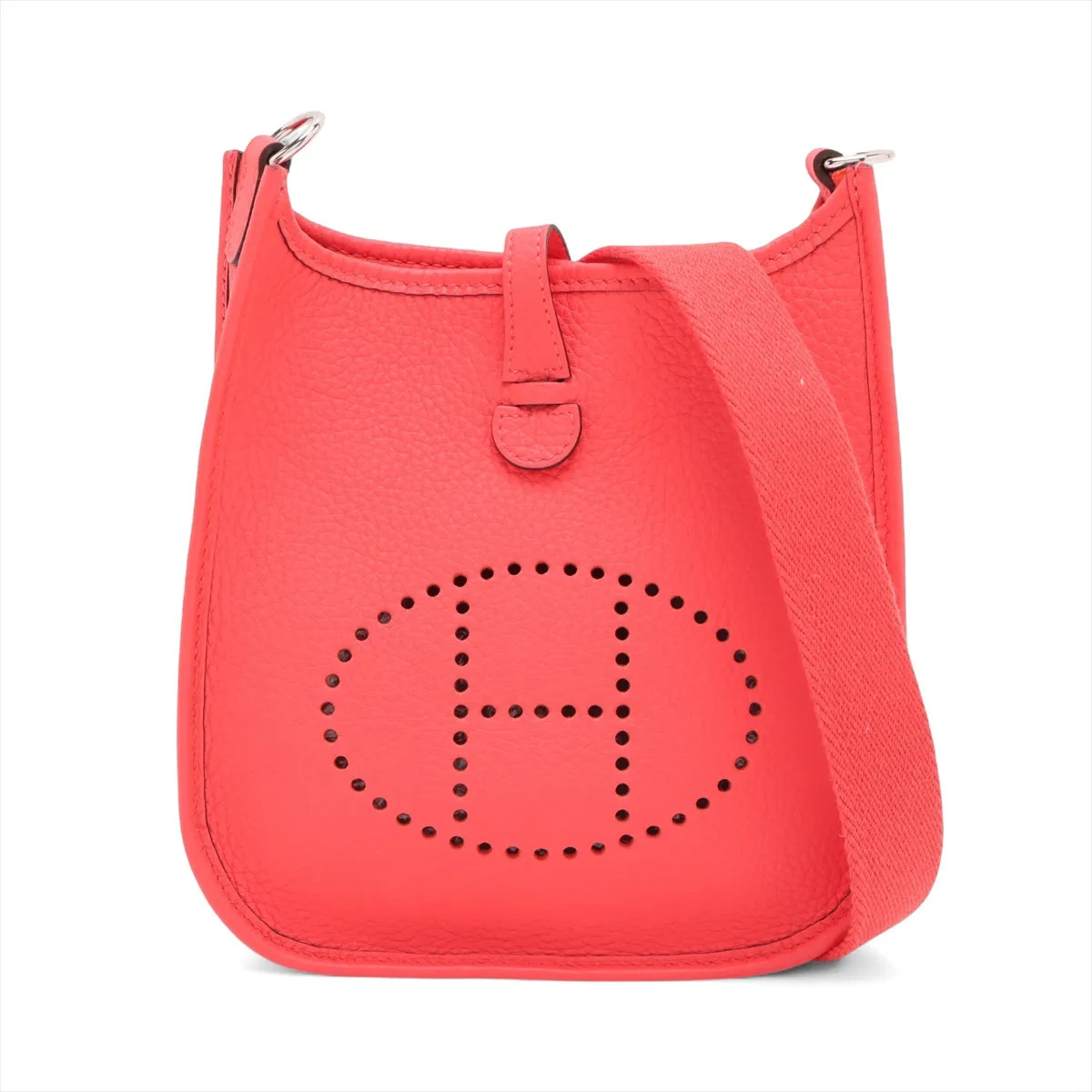 Hermès evelyn 16 TPM Amazon Taurillon Clemence Rose texas Silver Metal Fittings