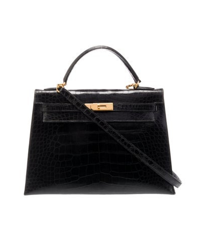 Hermes 1996 Vintage Shiny Alligator Kelly Sellier 32