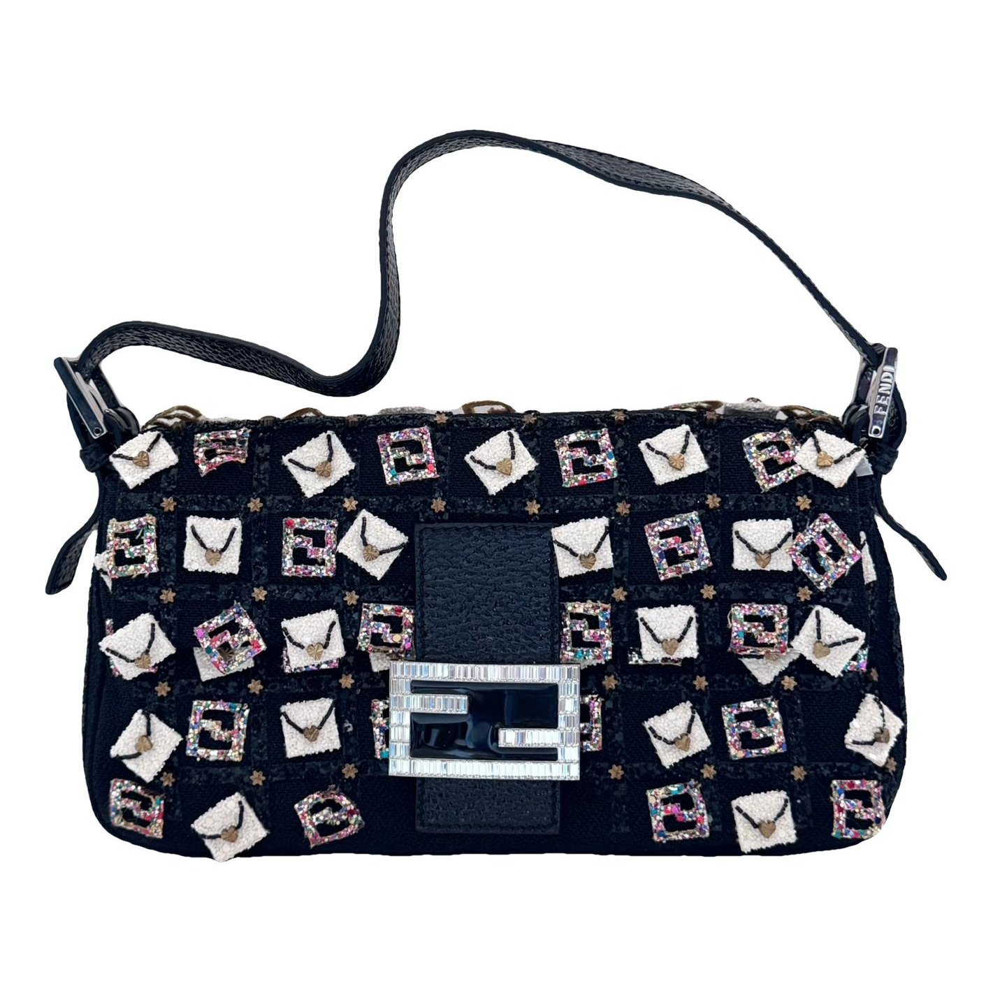 Baguette glitter handbag