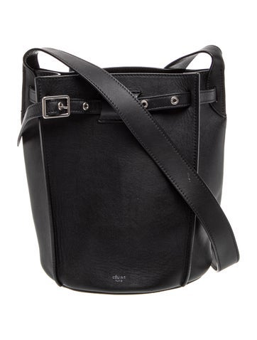 Leather Big Bucket w/Strap