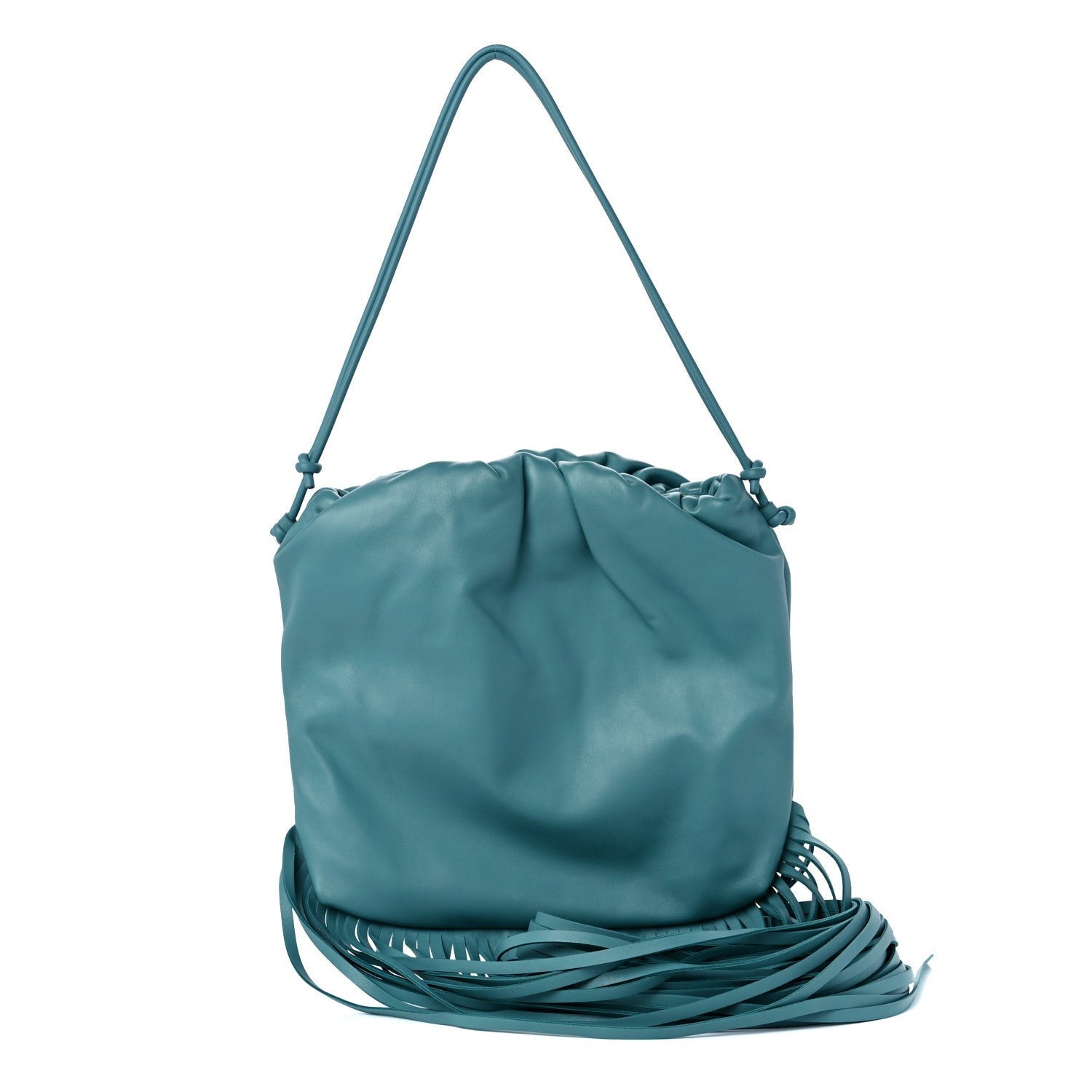 Bottega Veneta Nappa The Fringe Pouch Shoulder Bag Linoleum