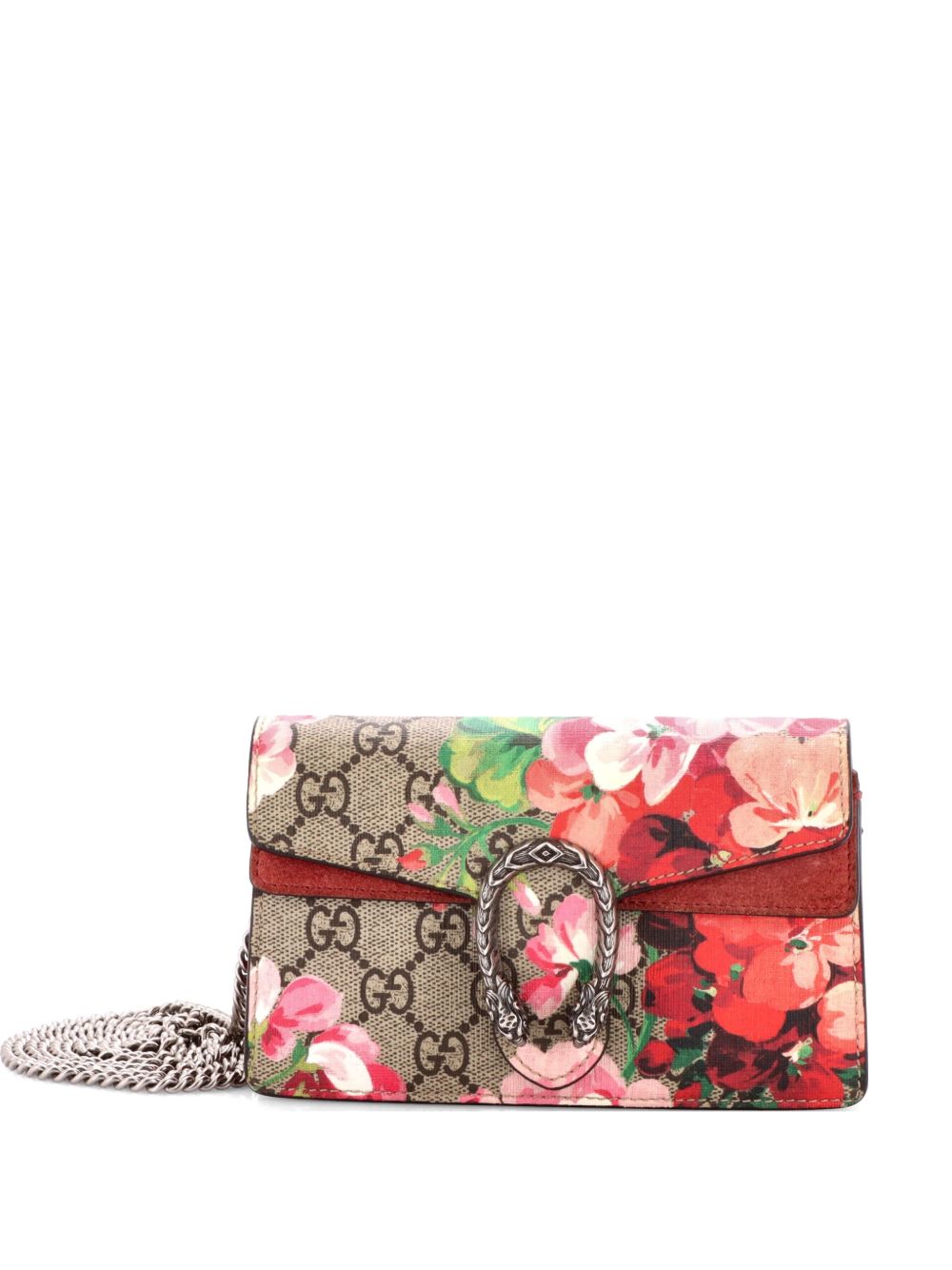 Dionysus Bag Blooms Print GG Coated Canvas Super Mini crossbody bag