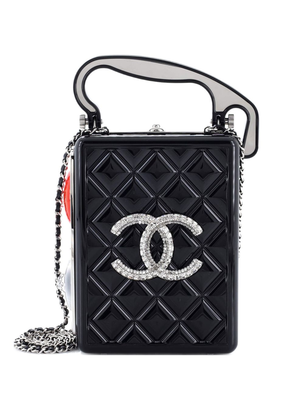 Traffic Light Minaudiere Resin with Metal and Crystals shoulder bag