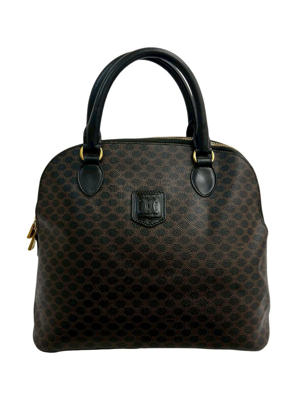Celine 1998 Macadam Coated Canvas Dome handbag