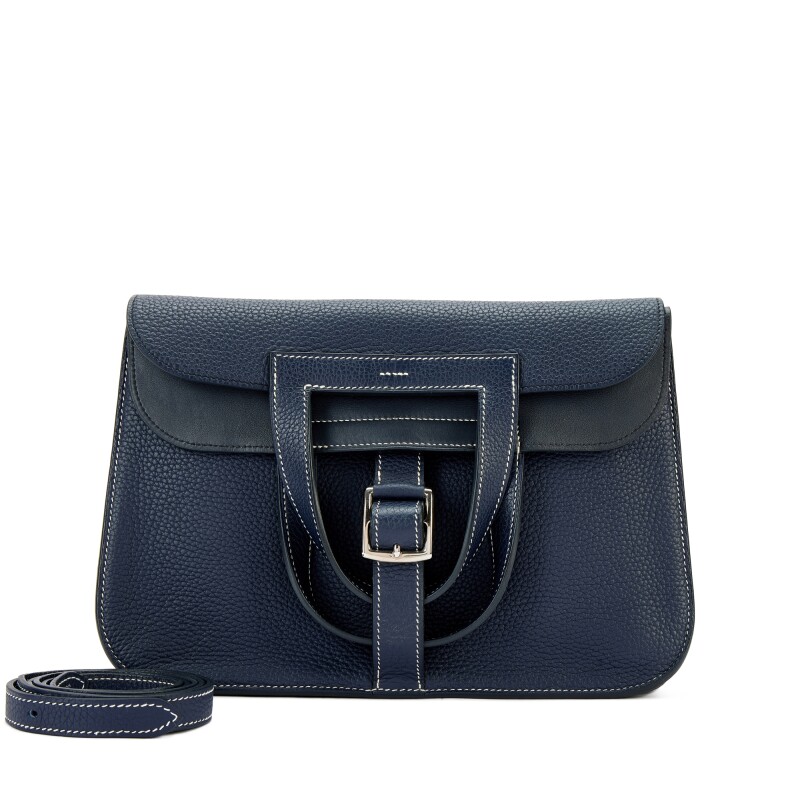 Hermes Bleu Nuit Clemence Halzan 31 Palladium Hardware, 2018