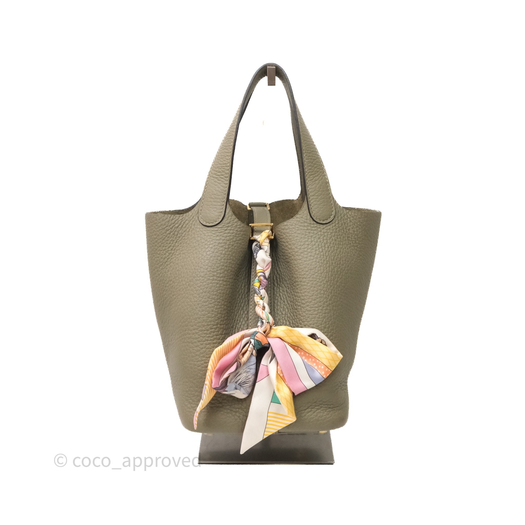 Hermes Hermès Picotin 18 Sauge Q1 Clemence Gold Hardware