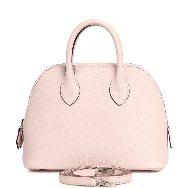 Hermes Mini 1923 Bolide Rose Darling Chevre Mysore Palladium Hardware