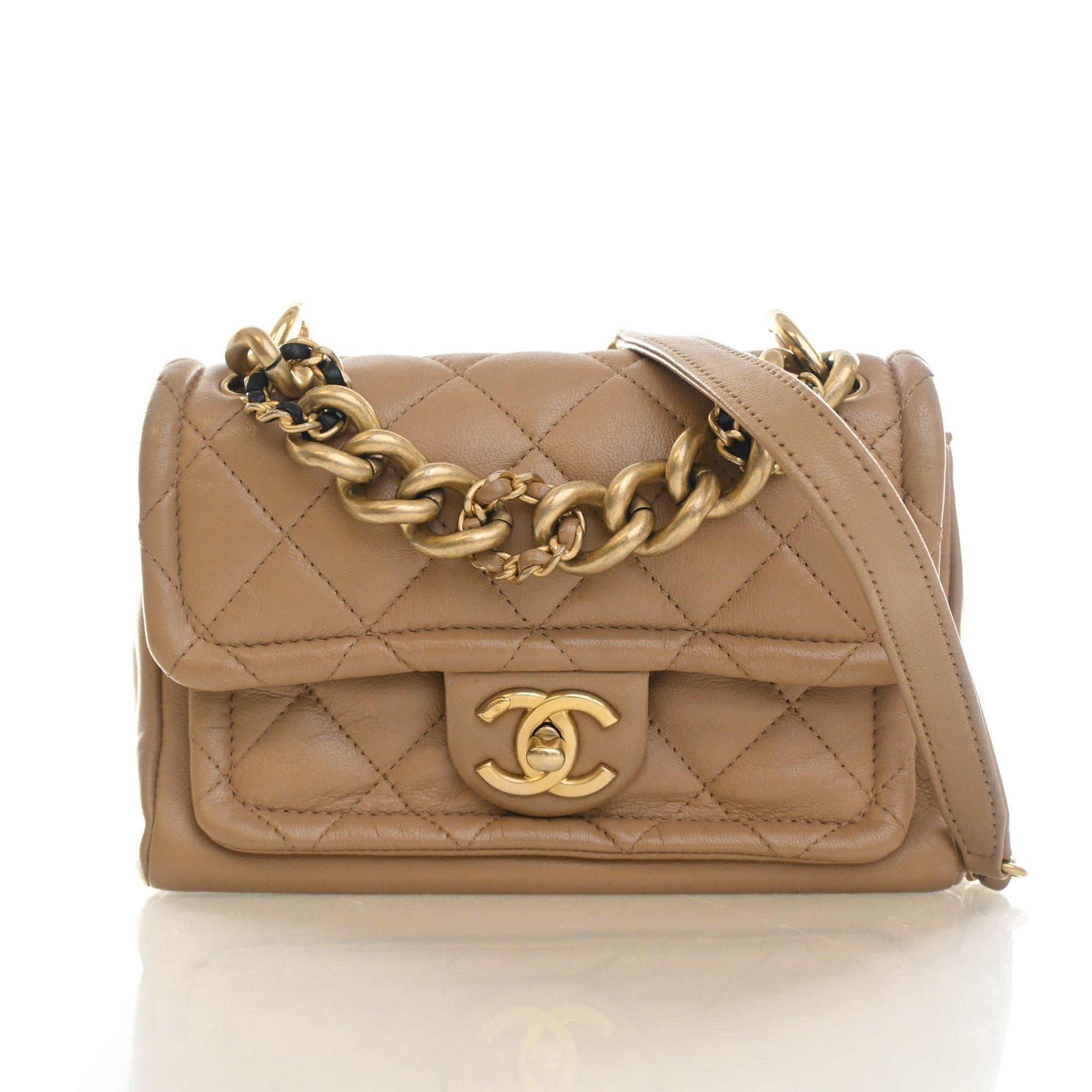Chanel Mini Lambskin Chain Flap Bag