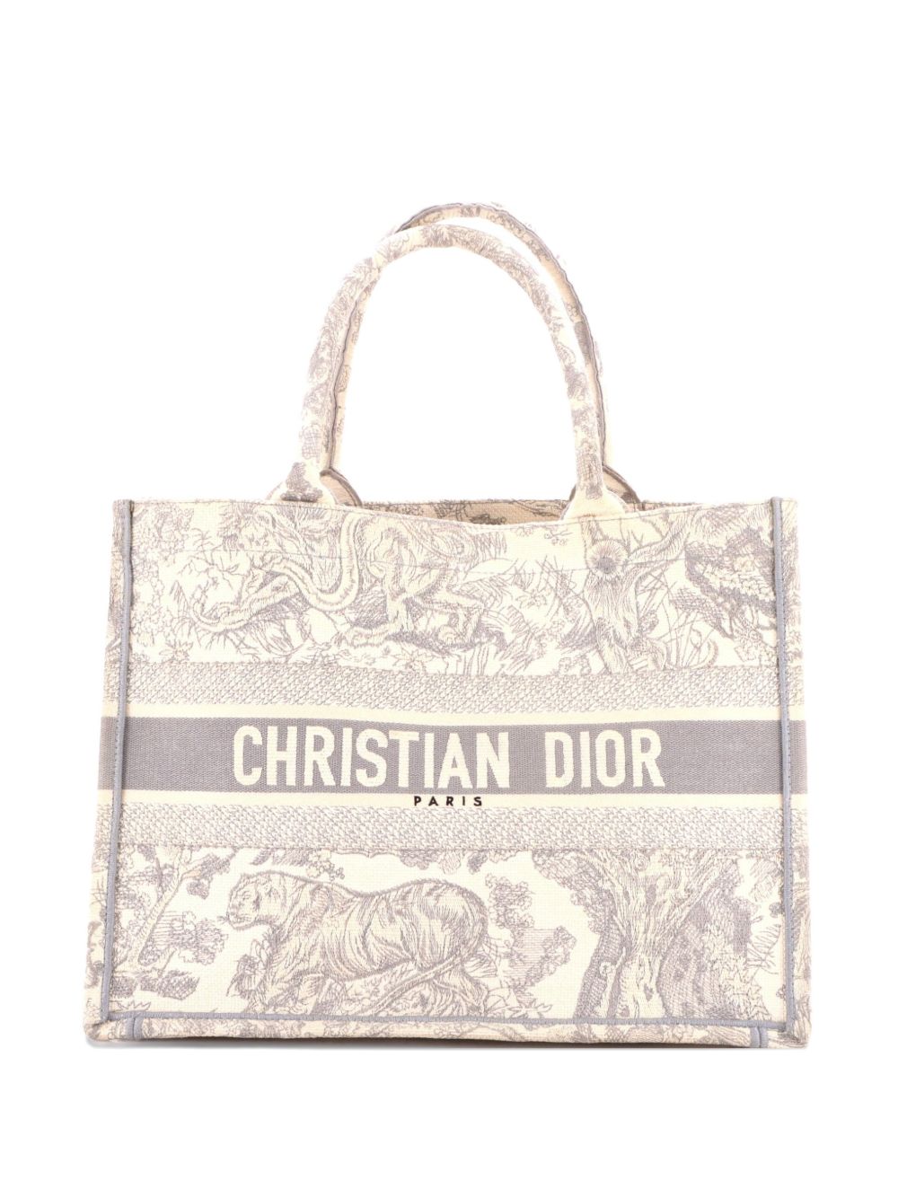 Book Embroidered Canvas Medium tote bag