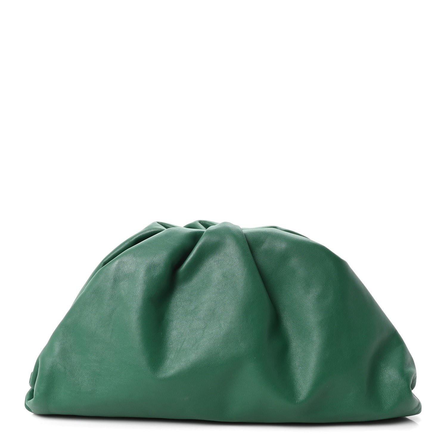 Bottega Veneta Smooth Butter Calf The Pouch Oversized Clutch Racing Green
