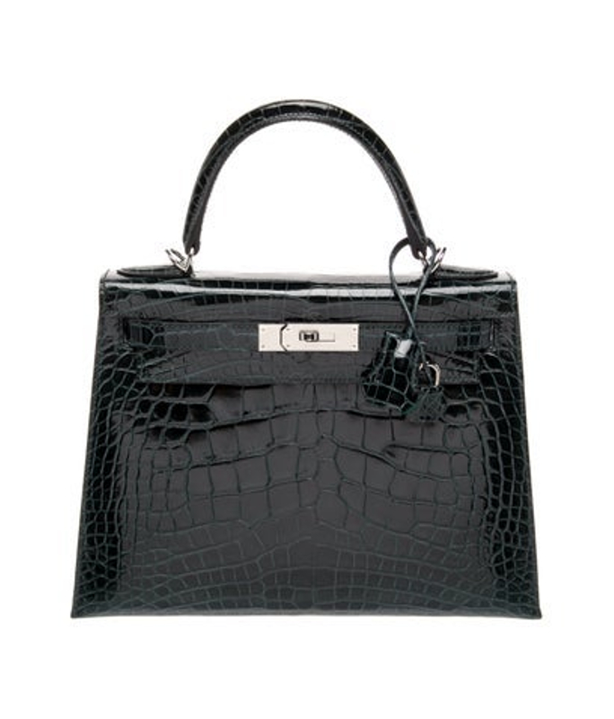 Hermes Shiny Alligator Kelly Ii Verso Sellier 28