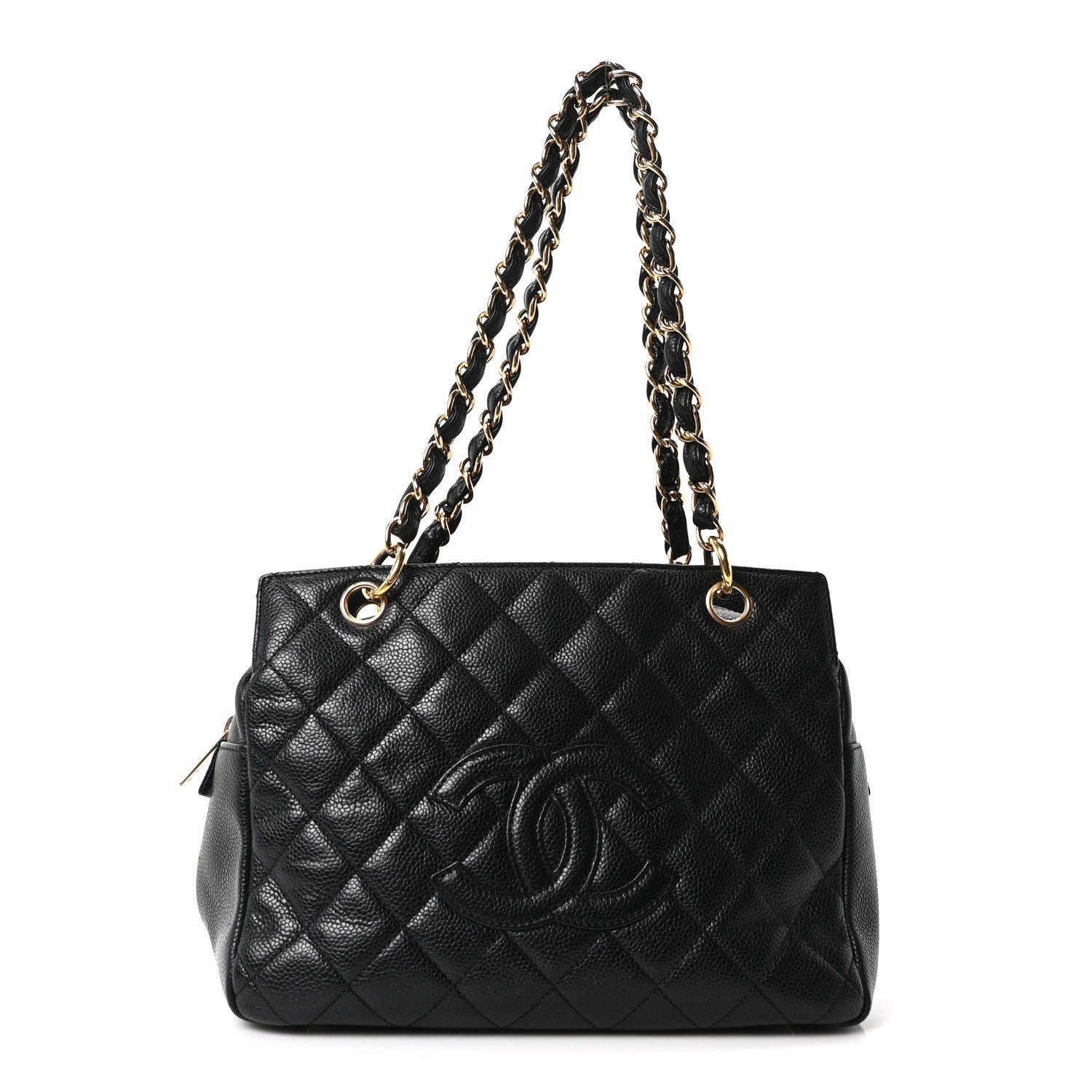 Chanel Caviar Quilted Petit Timeless Tote PTT Black