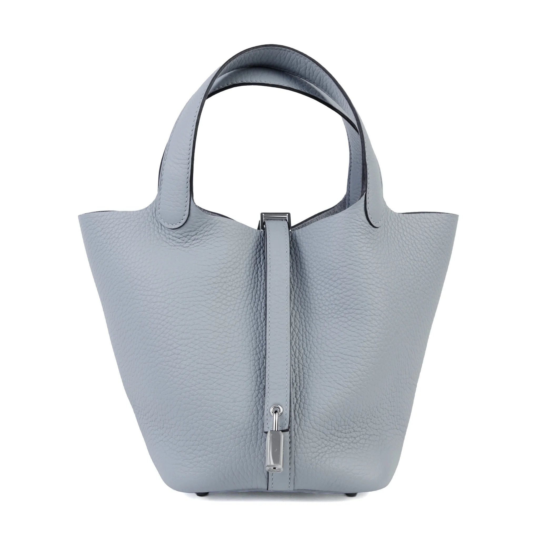 Brand New ( Rank N ) HERMÈS Picotin Lock PM Gris Pantin (P0) Clemence Palladium hardware K (2025)