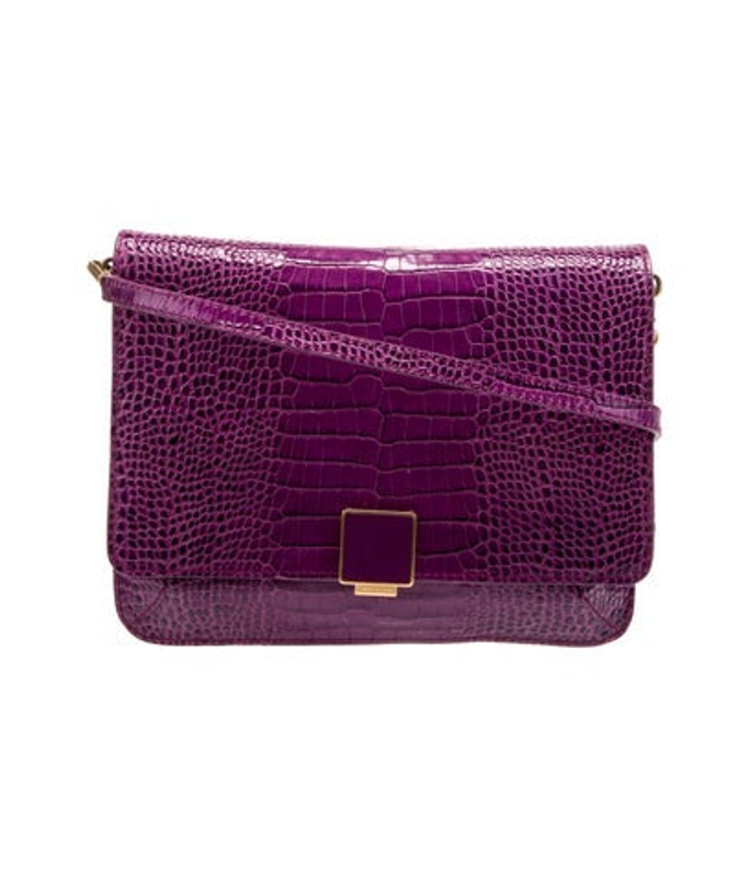 Smythson Embossed Leather Crossbody Bag